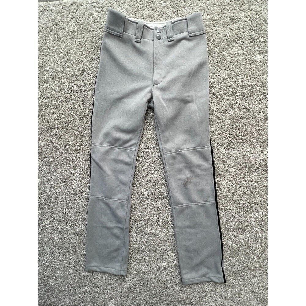 USED Mizuno Softball Belted Pants (Gray / Youth 28-30)
